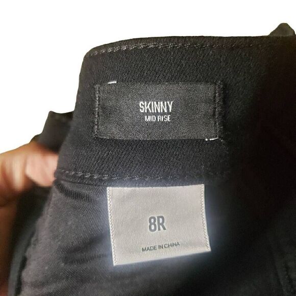 Express Skinny Mid Rise Supersoft Black Jeans‎ Size 8R - Picture 10 of 12